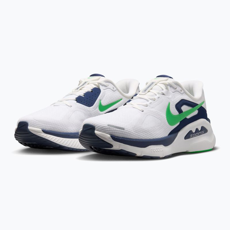 Buty do biegania męskie Nike Structure Plus white/midnight navy/green spark 3