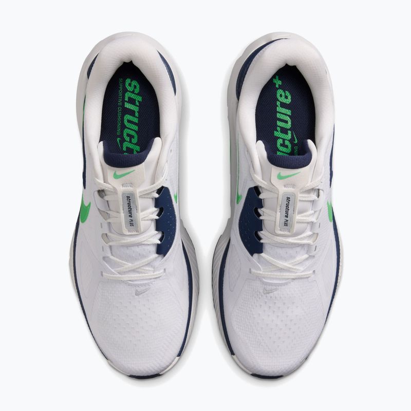 Buty do biegania męskie Nike Structure Plus white/midnight navy/green spark 5