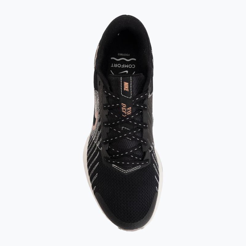 Buty do biegania damskie Nike Run Defy black/sail/phantom/metallic rose gold 5