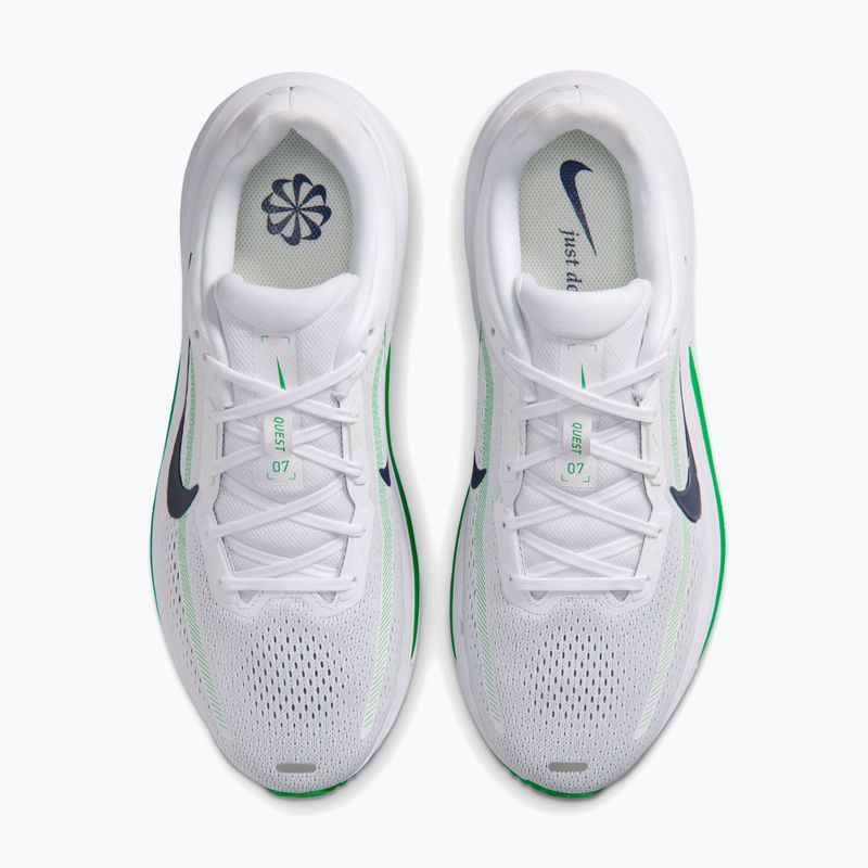 Buty do biegania męskie Nike Quest 7 white/green spark/midnight navy 5