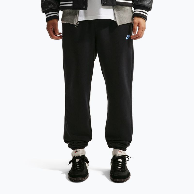 Spodnie męskie Nike Club Cuffed Brushed black/black/football blue