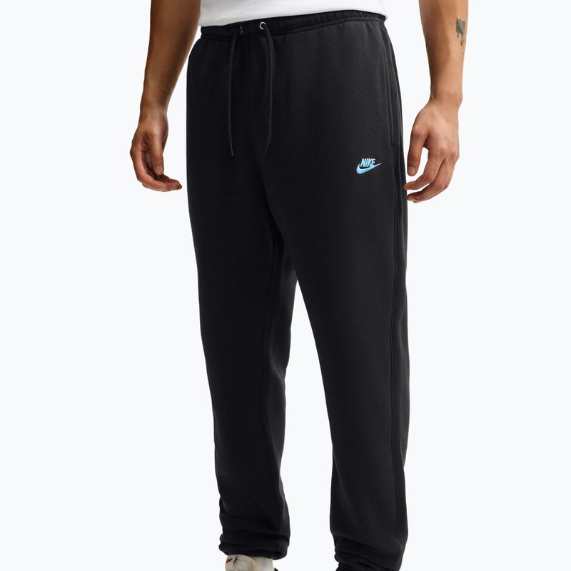 Spodnie męskie Nike Club Cuffed Brushed black/black/football blue 3