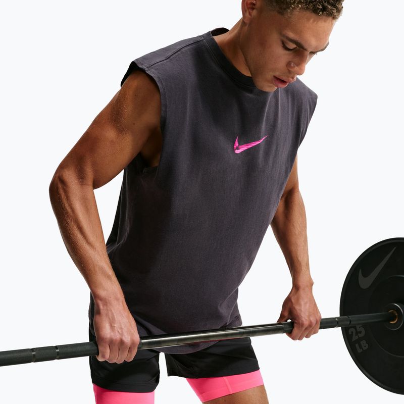 Koszulka treningowa męska Nike Sleeveless T-Shirt black/hyper pink 4