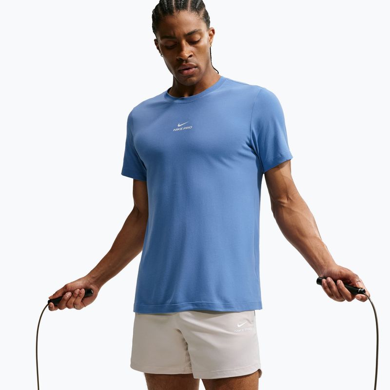 Koszulka treningowa męska Nike Pro indigo storm/white 5
