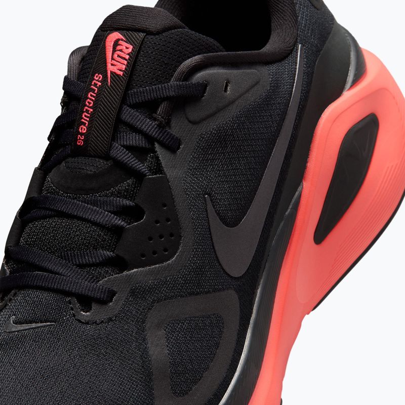 Buty do biegania męskie Nike Structure 26 black/bright crimson/metallic dark grey 7