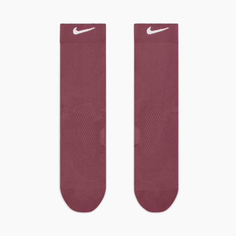 Skarpety Nike Run Midweight Crew pink smoke/pink rise/white 2
