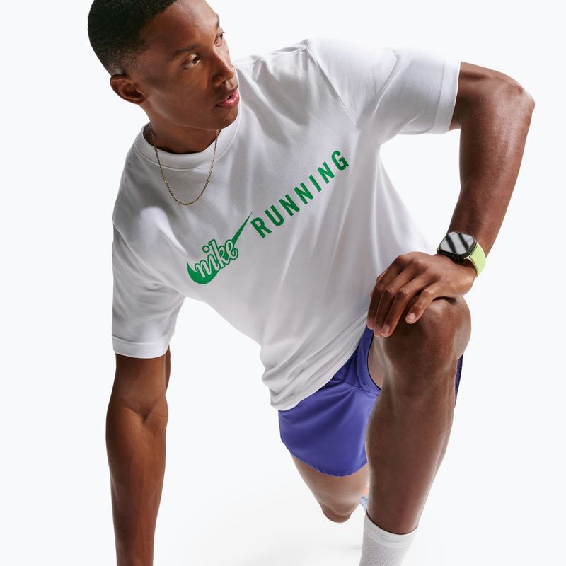 Koszulka do biegania męska Nike Dri-Fit Running T-Shirt white/green spark 6