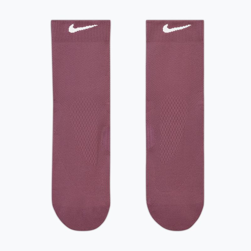 Skarpety Nike Run Midweight Micro Crew pink smoke/pink rise/white 2