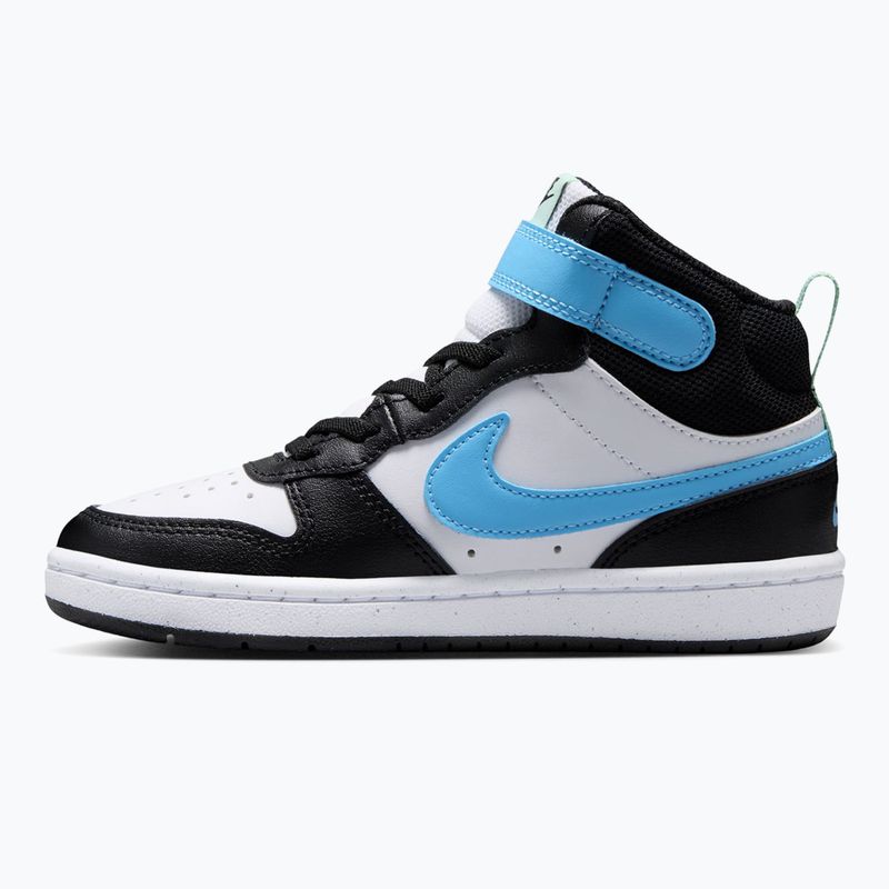 Buty dziecięce Nike Court Borough Mid 2 white/black/arctic green/football blue 2