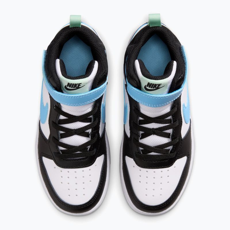 Buty dziecięce Nike Court Borough Mid 2 white/black/arctic green/football blue 4
