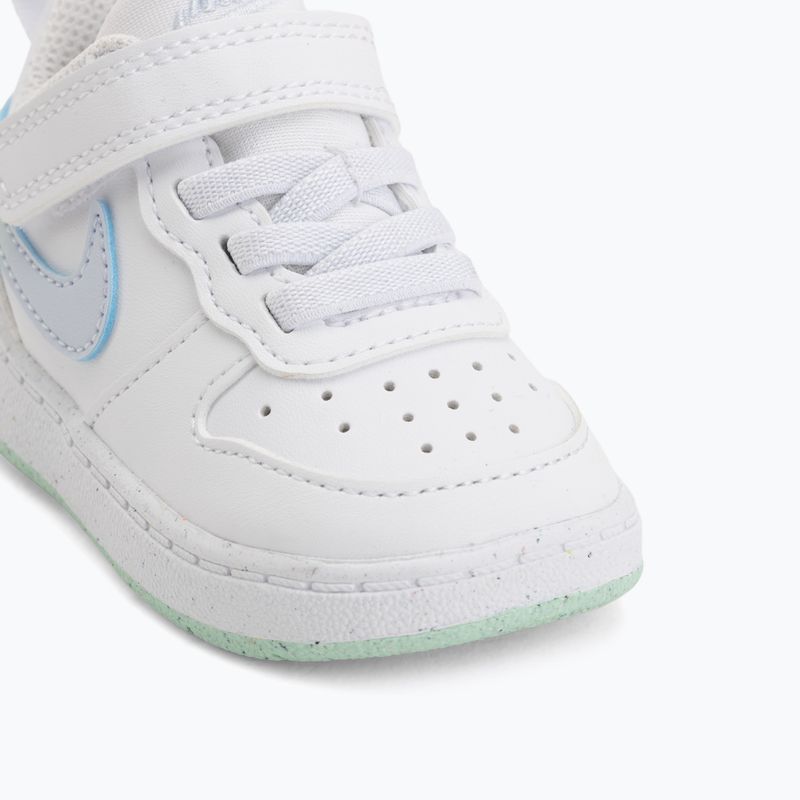 Buty dziecięce Nike Court Borough Low white/football grey/arctic green 12
