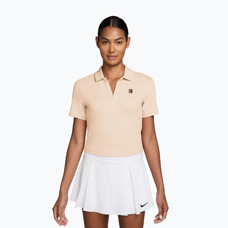 Koszulka tenisowa damska Nike Court Heritage Cropped Polo chalk