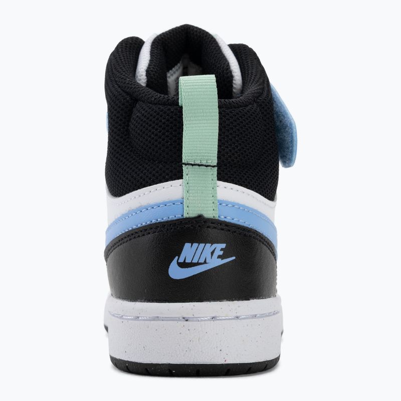 Buty dziecięce Nike Court Borough Mid 2 white/black/arctic green/football blue 6