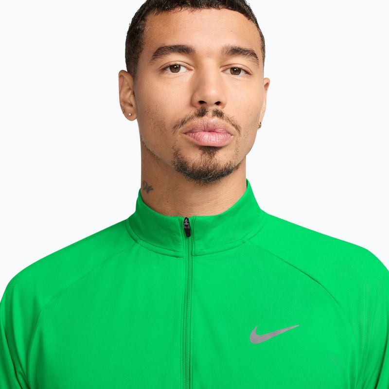 Bluza do biegania męska Nike Stride 1/4 Zip Dri-Fit green spark 3
