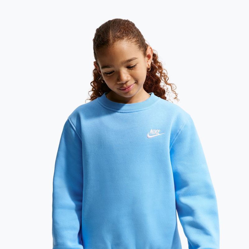 Bluza dziecięca Nike Sportswear Club Fleece football blue/white 3