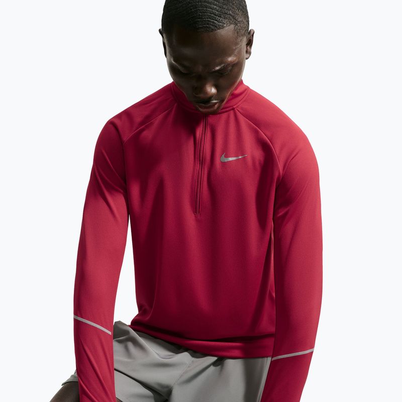 Bluza do biegania męska Nike Miler Dri-Fit UV 1/2 Zip tough red 4