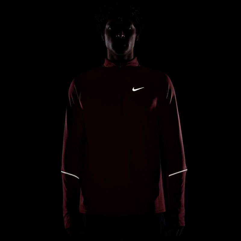 Bluza do biegania męska Nike Miler Dri-Fit UV 1/2 Zip tough red 7