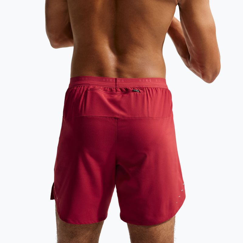 Spodenki do biegania męskie Nike Stride Dri-Fit Brief-Lined 7" tough red 5