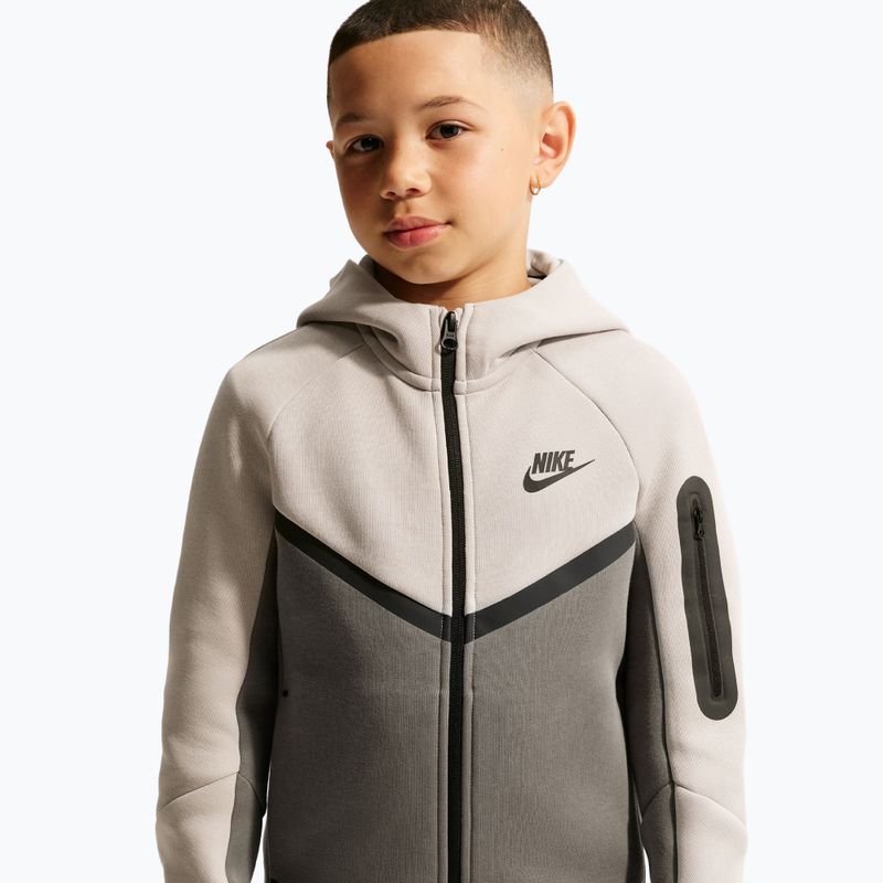 Bluza dziecięca Nike Sportswear Tech Fleece moon particle/cave stone/black/black 4