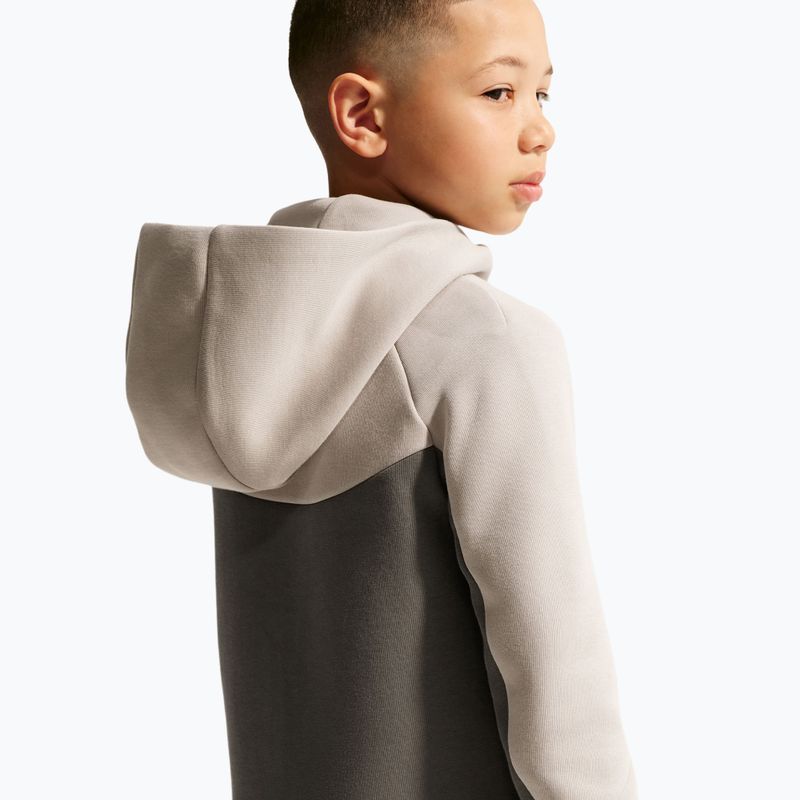 Bluza dziecięca Nike Sportswear Tech Fleece moon particle/cave stone/black/black 5