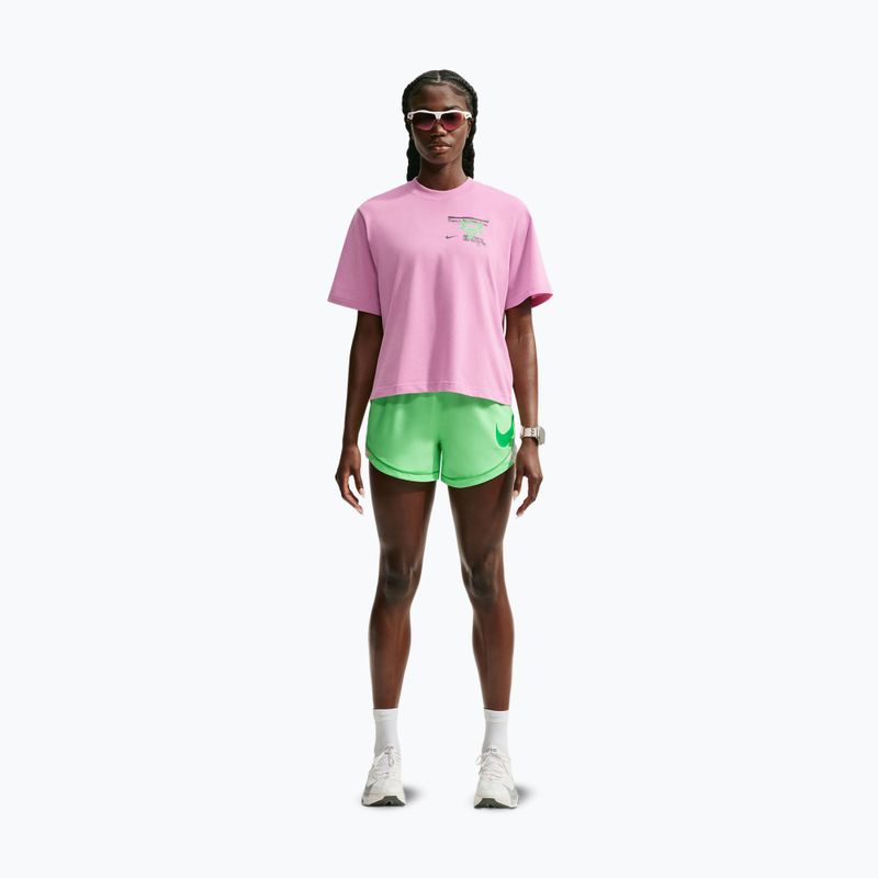 Koszulka do biegania damska Nike Swift Dri-Fit pink rise/illusion green 2