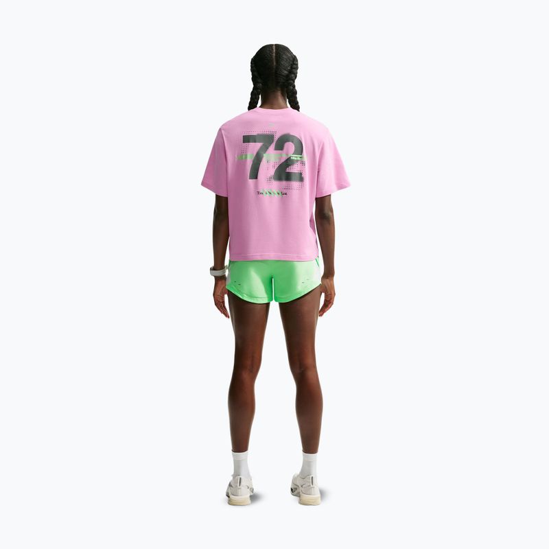 Koszulka do biegania damska Nike Swift Dri-Fit pink rise/illusion green 3