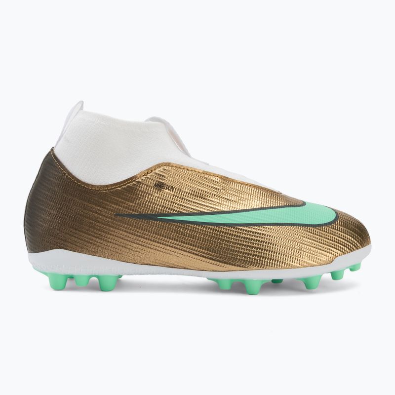 Buty piłkarskie dziecięce Nike Jr. Mercurial Superfly 11 Academy "Kylian Mbappé" AG metallic gold/green glow 2
