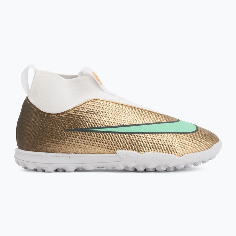 Buty piłkarskie dziecięce Nike Jr. Mercurial Superfly 11 Academy "Kylian Mbappé" TF metallic gold/green glow 2