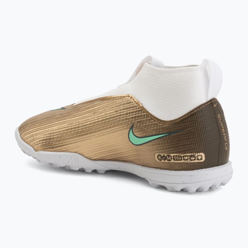 Buty piłkarskie dziecięce Nike Jr. Mercurial Superfly 11 Academy "Kylian Mbappé" TF metallic gold/green glow 3