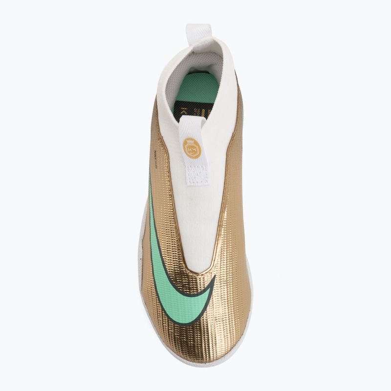 Buty piłkarskie dziecięce Nike Jr. Mercurial Superfly 11 Academy "Kylian Mbappé" TF metallic gold/green glow 5