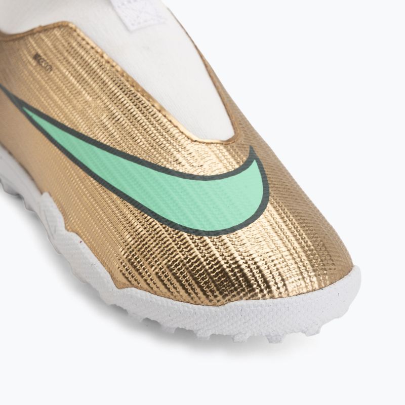 Buty piłkarskie dziecięce Nike Jr. Mercurial Superfly 11 Academy "Kylian Mbappé" TF metallic gold/green glow 7