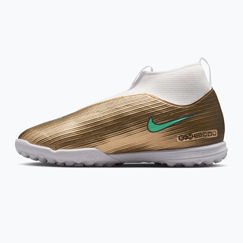 Buty piłkarskie dziecięce Nike Jr. Mercurial Superfly 11 Academy "Kylian Mbappé" TF metallic gold/green glow 2