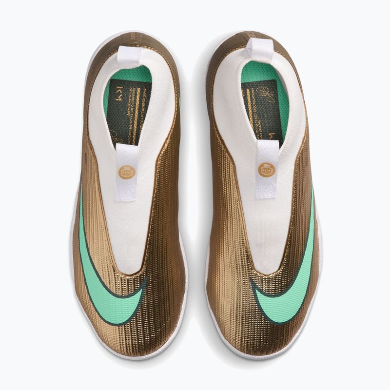 Buty piłkarskie dziecięce Nike Jr. Mercurial Superfly 11 Academy "Kylian Mbappé" TF metallic gold/green glow 4