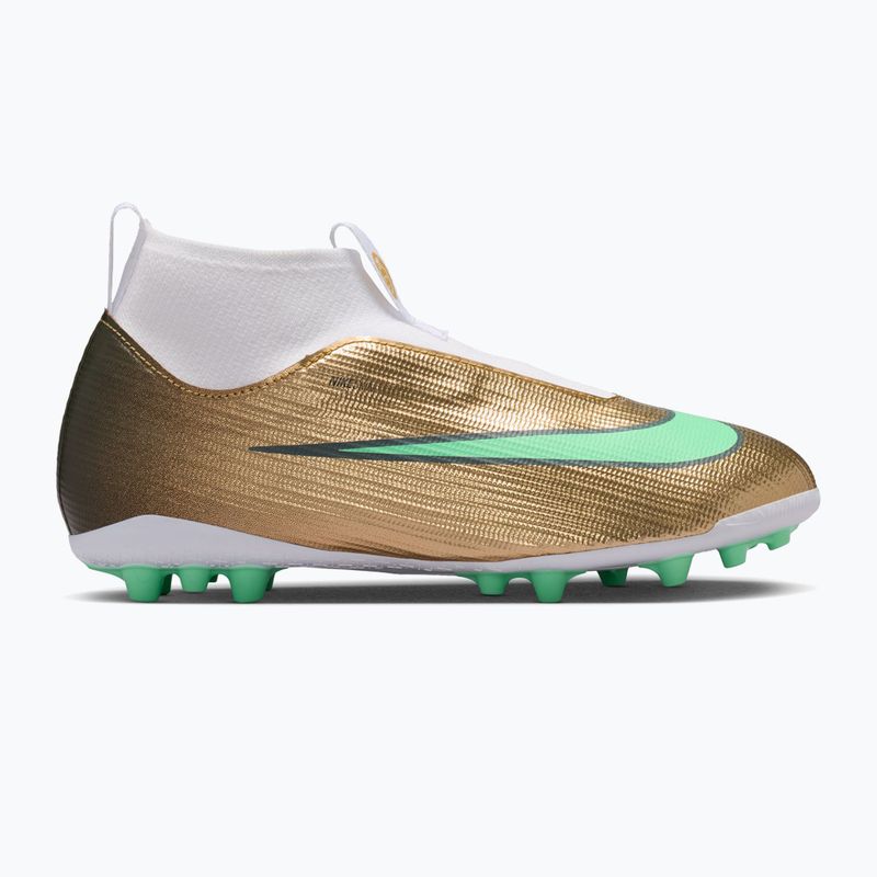 Buty piłkarskie dziecięce Nike Jr. Mercurial Superfly 11 Academy "Kylian Mbappé" AG metallic gold/green glow