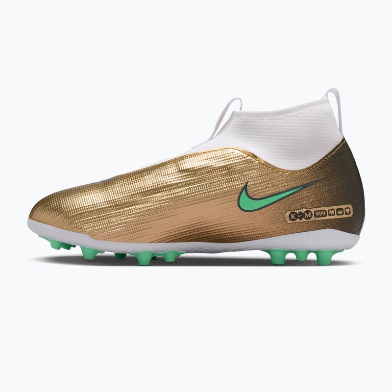 Buty piłkarskie dziecięce Nike Jr. Mercurial Superfly 11 Academy "Kylian Mbappé" AG metallic gold/green glow 2