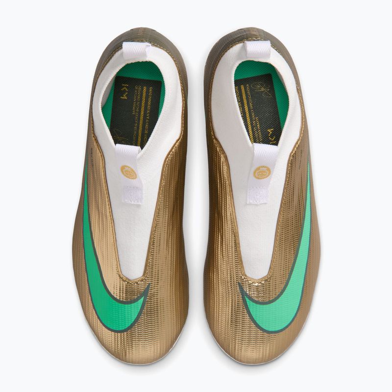 Buty piłkarskie dziecięce Nike Jr. Mercurial Superfly 11 Academy "Kylian Mbappé" AG metallic gold/green glow 4