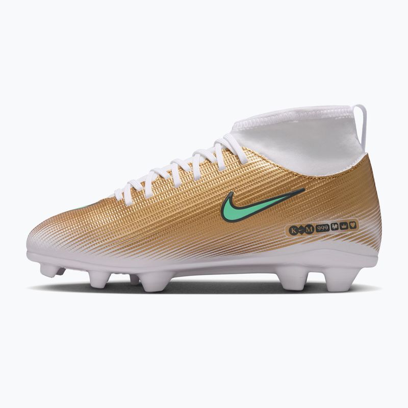 Buty piłkarskie dziecięce Nike Jr. Mercurial Superfly 11 Club "Kylian Mbappé" MG metallic gold/green glow 2