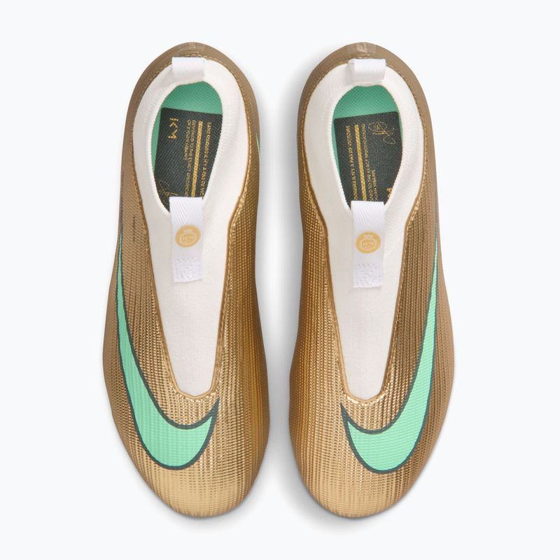 Buty piłkarskie dziecięce Nike Jr. Mercurial Superfly 11 Academy "Kylian Mbappé" MG metallic gold/green glow 4