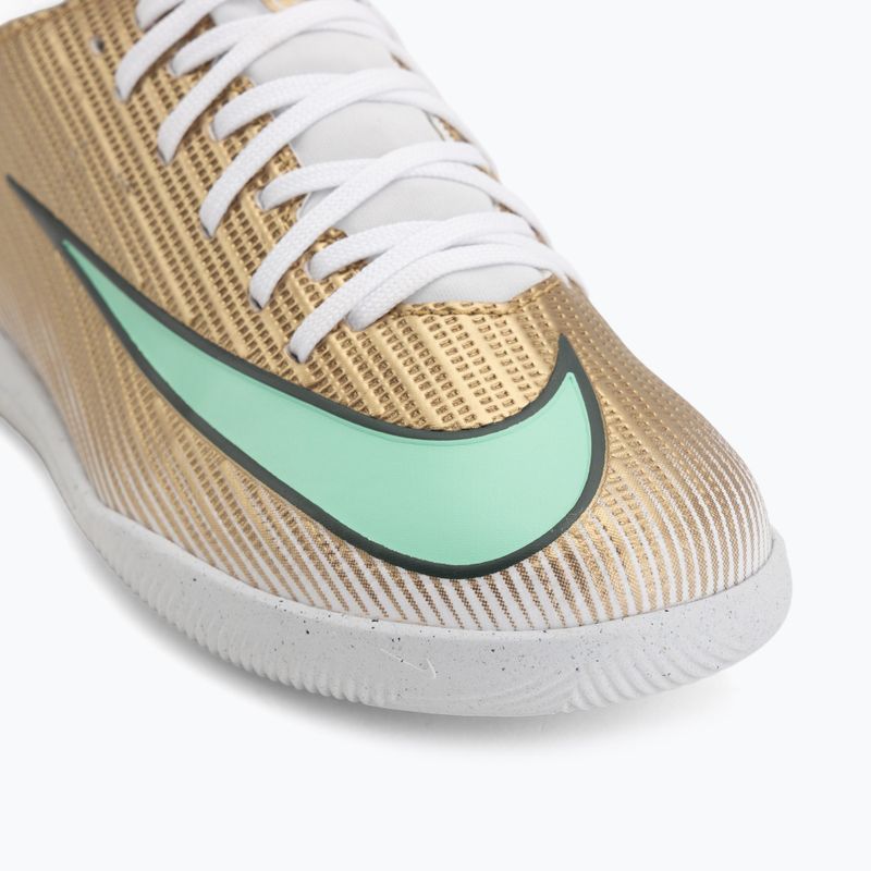 Buty piłkarskie dziecięce Nike Jr. Mercurial Superfly 11 Club "Kylian Mbappé" IN metallic gold/green glow 7