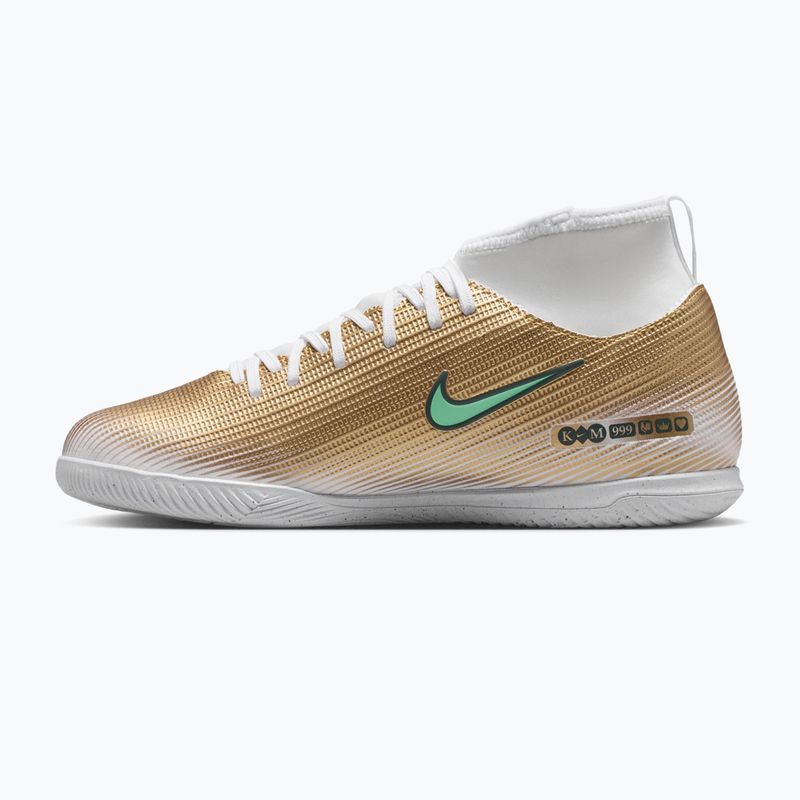 Buty piłkarskie dziecięce Nike Jr. Mercurial Superfly 11 Club "Kylian Mbappé" IN metallic gold/green glow 2