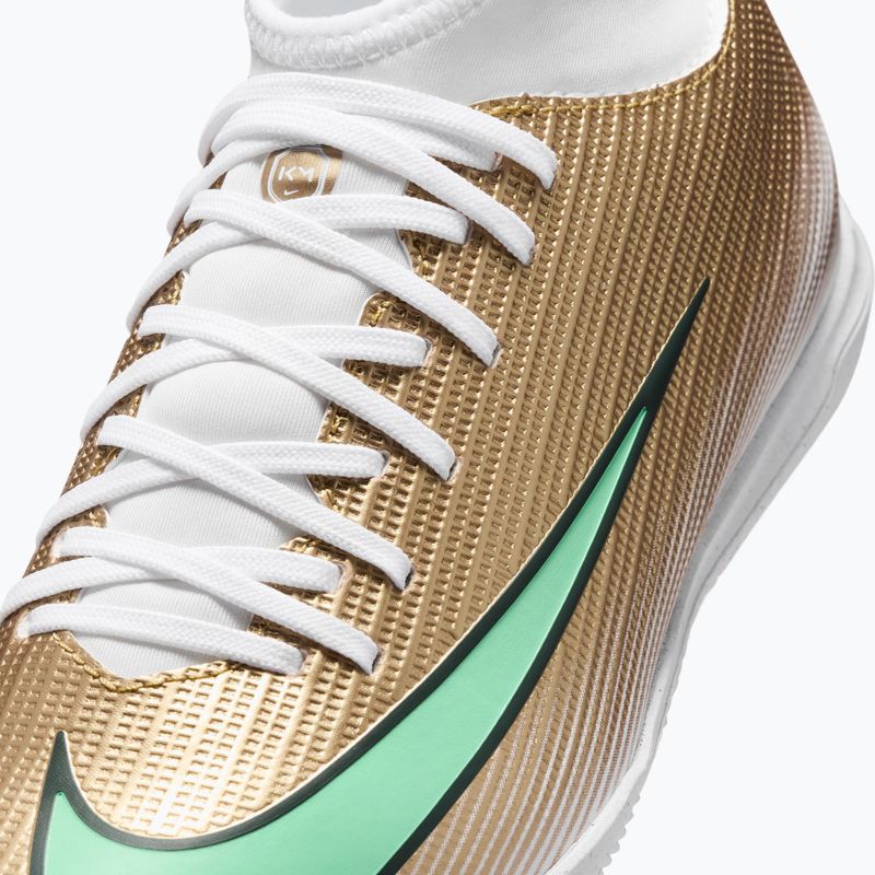 Buty piłkarskie dziecięce Nike Jr. Mercurial Superfly 11 Club "Kylian Mbappé" IN metallic gold/green glow 5