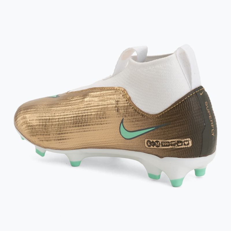 Buty piłkarskie dziecięce Nike Jr. Mercurial Superfly 11 Academy "Kylian Mbappé" MG metallic gold/green glow 3