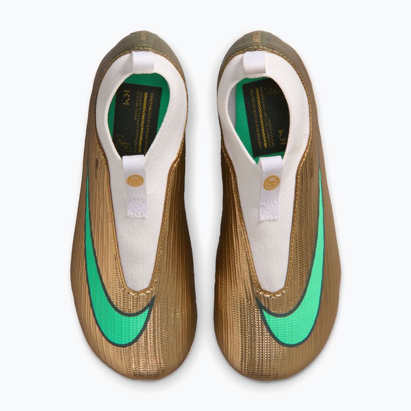 Buty piłkarskie dziecięce Nike Jr. Mercurial Superfly 11 Academy "Kylian Mbappé" MG metallic gold/green glow 4
