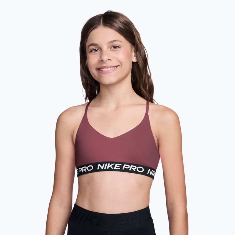 Biustonosz dziewczęcy Nike Pro Pink Smoke