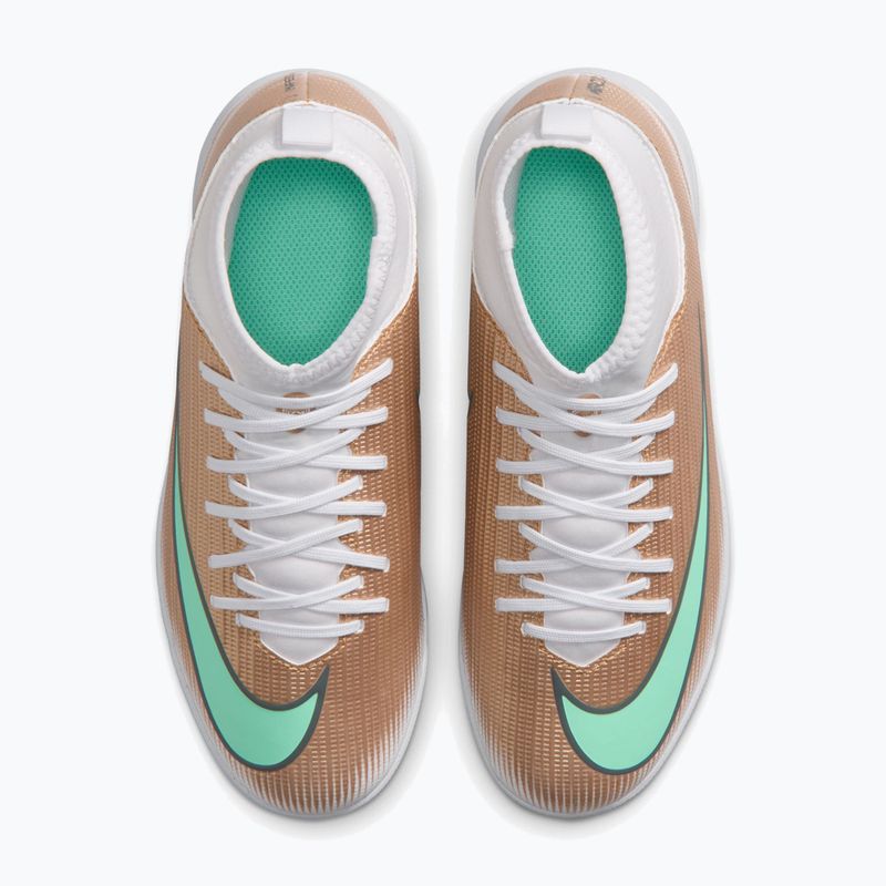 Buty piłkarskie dziecięce Nike Jr. Mercurial Superfly 11 Club "Kylian Mbappé" TF metallic gold/green glow 4