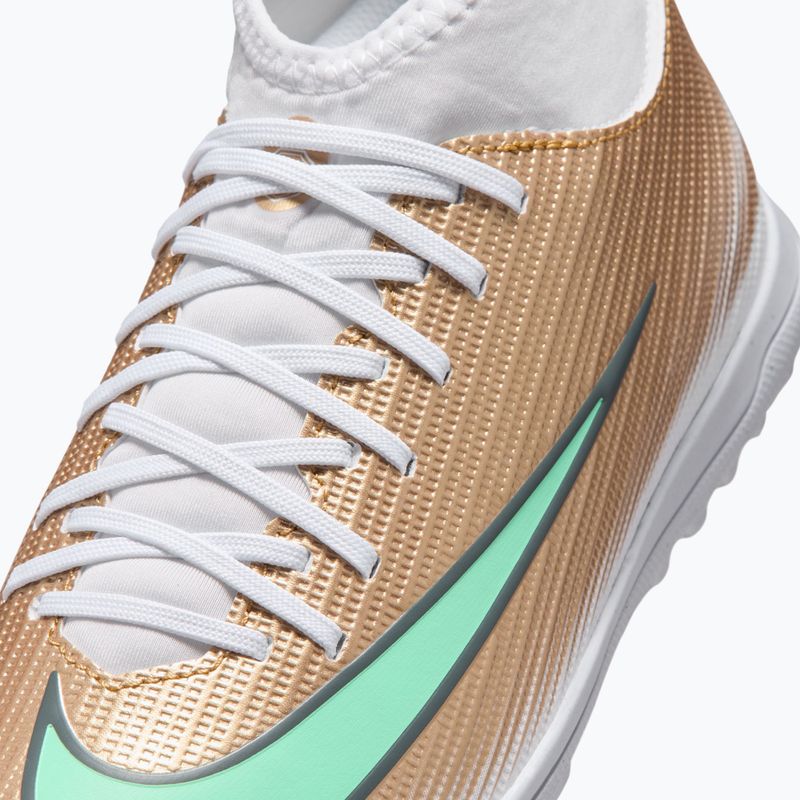 Buty piłkarskie dziecięce Nike Jr. Mercurial Superfly 11 Club "Kylian Mbappé" TF metallic gold/green glow 5