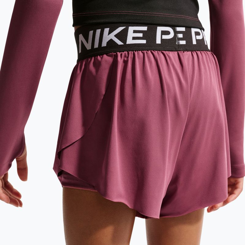 Spodenki dziecięce Nike Pro pink smoke/black/white 5