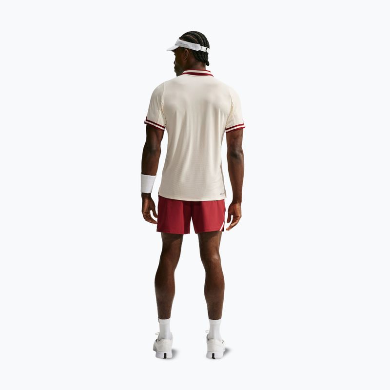 Koszulka męska Nike Court Slam Aero-Fit pale ivory/team red 3