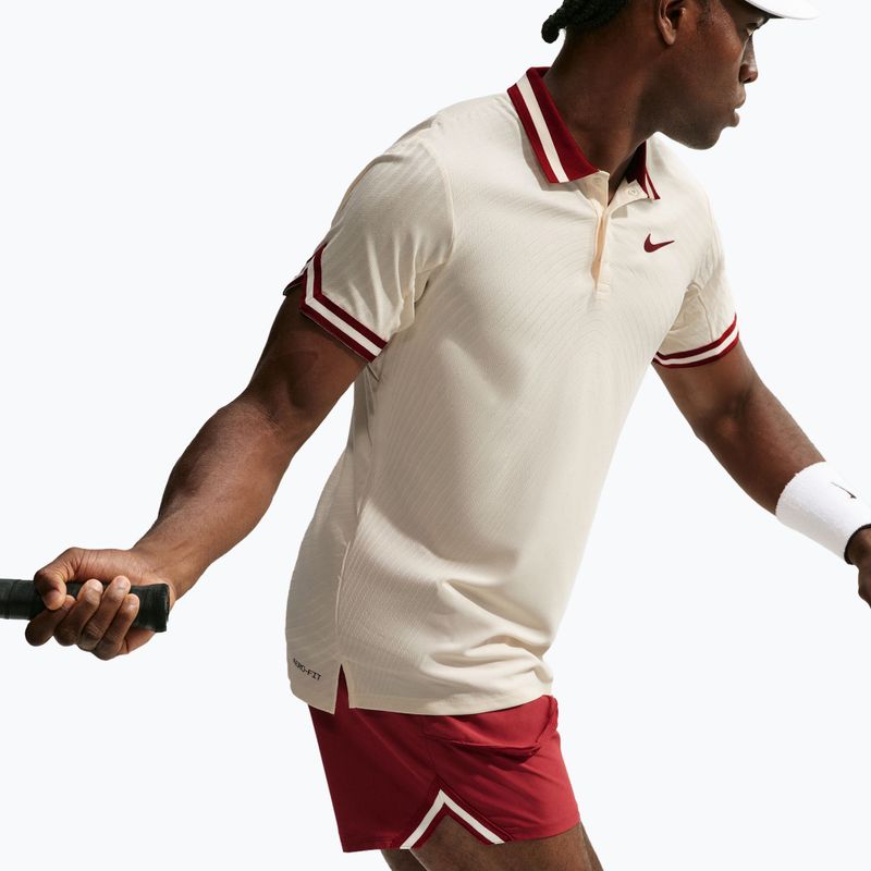 Koszulka męska Nike Court Slam Aero-Fit pale ivory/team red 4