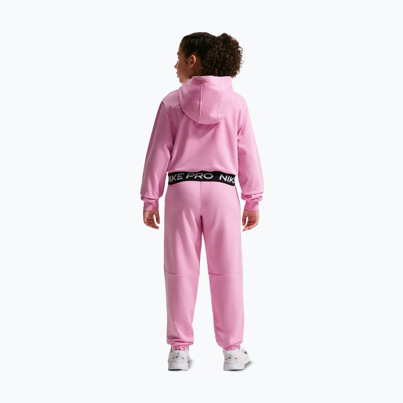 Bluza dziecięca Nike Pro Fleece pink rise/pink rise/black/white 2